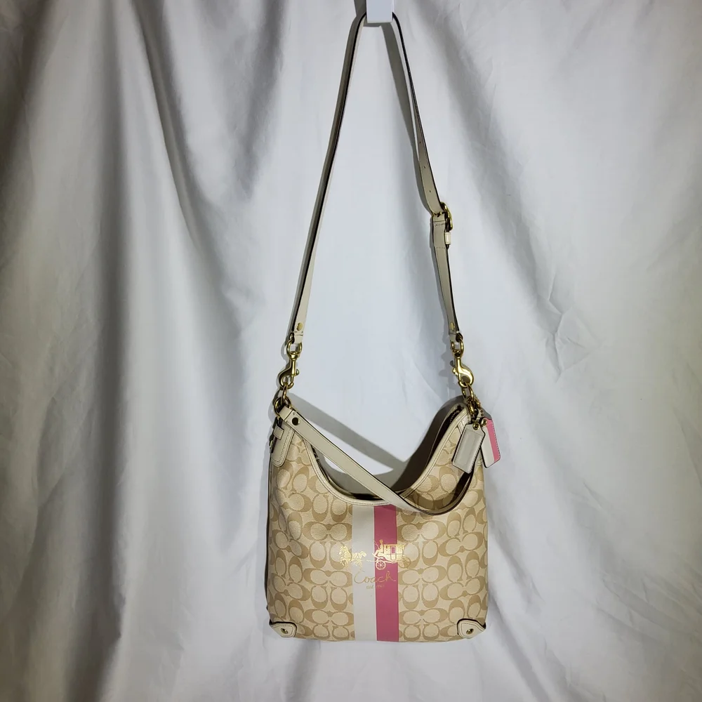 Coach Beige‎ and Pink Women's Bag